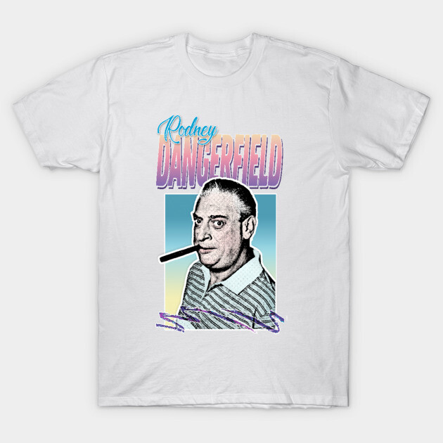 White graphic t-shirt featuring a retro design with a striped shirt motif, ideal for casual wear and vintage style lovers.