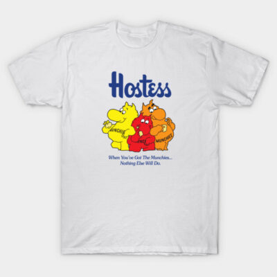 White graphic T-shirt featuring colorful cartoon characters and text, casual style, 100% cotton, ideal for everyday wear.