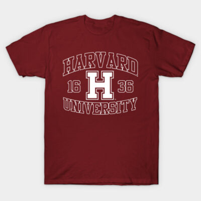 Maroon university logo t-shirt, casual style, featuring bold white lettering, perfect for college or casual wear.