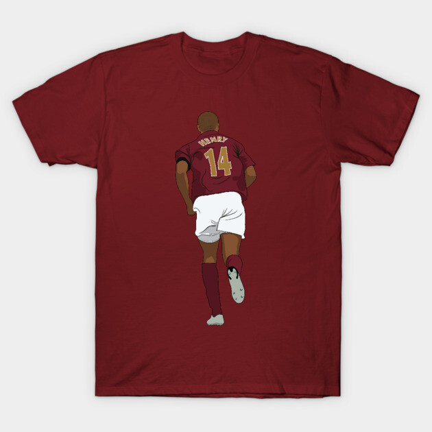 Maroon t-shirt with soccer player graphic, number 14, sporty style, ideal for casual wear, soft cotton material.