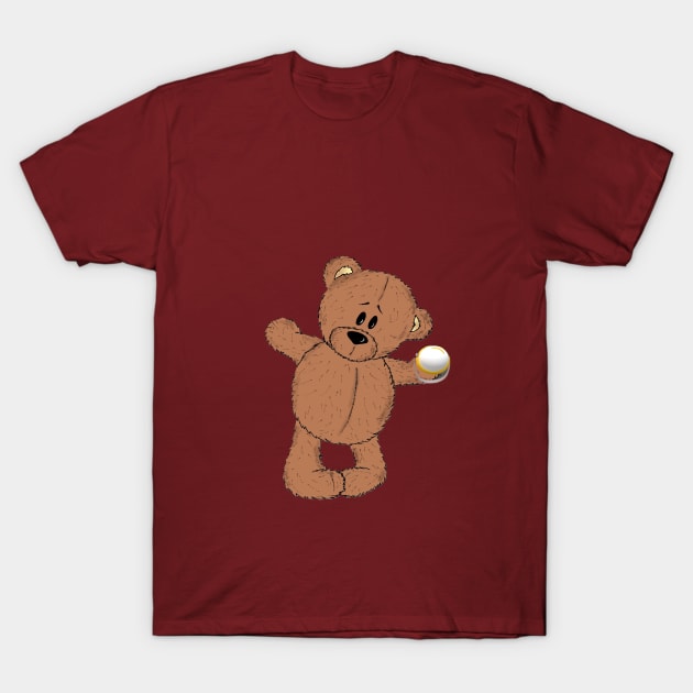 Please Protect your "Bare" Face T-Shirt 1 Maroon t-shirt with cute teddy bear graphic design, perfect for casual wear and made from soft cotton material.