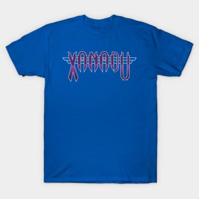 Blue "Xanadu" graphic T-shirt, cotton, casual style, ideal for everyday wear.