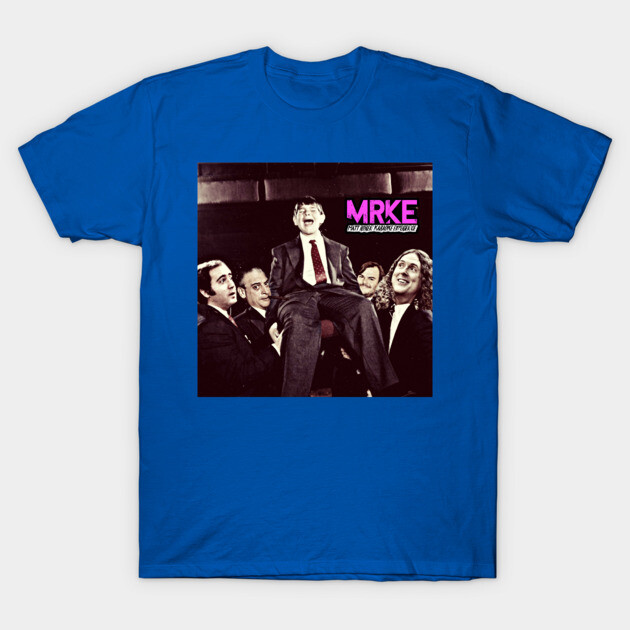 Blue graphic t-shirt featuring vintage group photo with text, casual style, perfect for everyday wear or gifting.