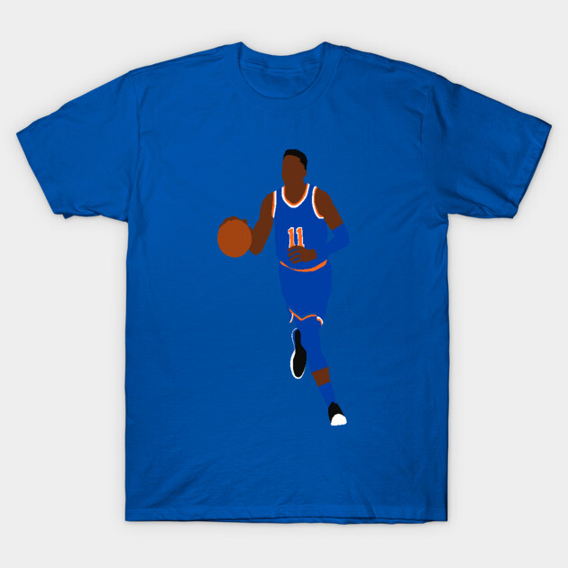 Blue basketball graphic T-shirt, player dribbling design, casual sportswear, cotton material, unisex style.