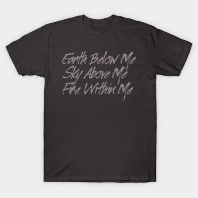 Charcoal gray t-shirt with motivational text, casual style, soft cotton fabric, ideal for everyday wear.