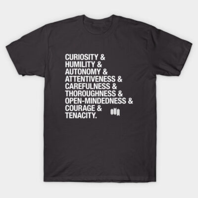 Black motivational text t-shirt, short-sleeve, cotton fabric, inspiring words, casual wear, unisex design.