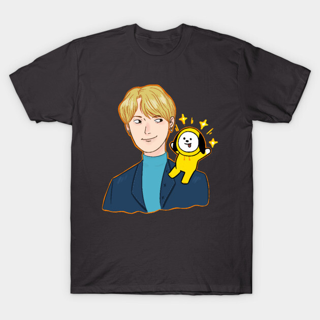 Black graphic t-shirt featuring cartoon character design, casual wear, 100% cotton, unisex style.