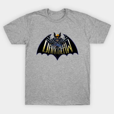 Gray "Dark Claw" graphic tee, cotton, casual wear, superhero theme, unisex, short sleeve, ideal for fans.