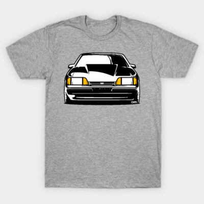 Gray t-shirt with vintage car graphic, casual style, cotton blend, perfect for car enthusiasts or everyday wear.