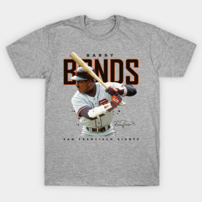 Gray baseball-themed t-shirt featuring a player graphic, ideal for sports fans, casual wear, cotton material.