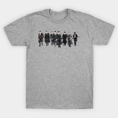 Gray T-shirt with vintage-style graphic, soft cotton material, casual wear for everyday comfort and style.