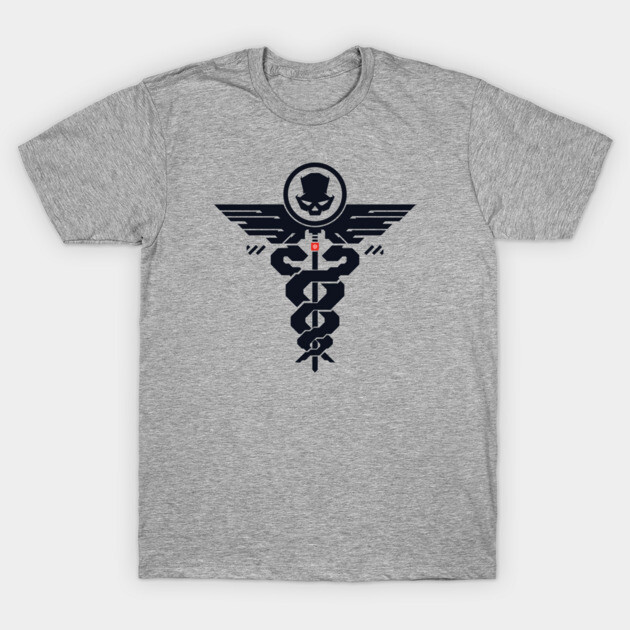 Gray heather t-shirt with black graphic design, short sleeves, casual style, cotton blend, unisex.