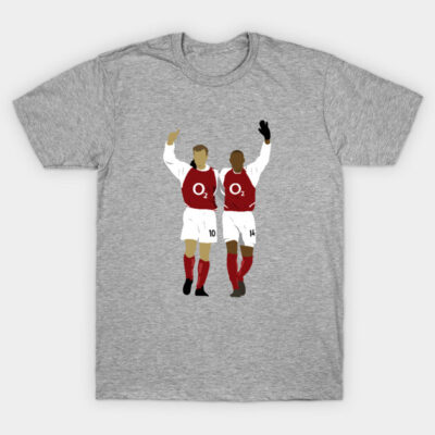 Gray t-shirt with red and white sports illustration, casual style, cotton material, ideal for everyday wear.