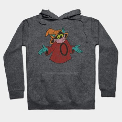 Gray graphic hoodie featuring colorful cartoon character design, ideal for casual wear, cotton blend material.