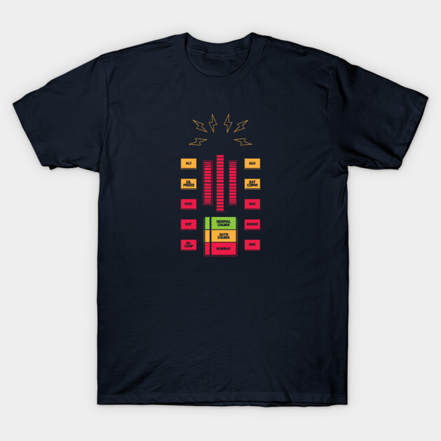 Black graphic t-shirt with colorful retro design, casual style, cotton material, ideal for everyday wear.