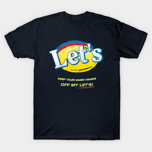 Navy blue graphic tee with bold text design, casual style, cotton material, suitable for everyday wear.