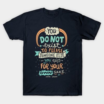 Black motivational graphic T-shirt with colorful typography design for casual wear.