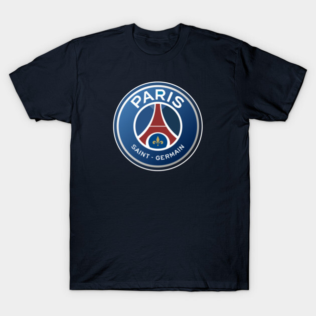 Navy blue t-shirt with Paris logo, casual style, 100% cotton, ideal for everyday wear.