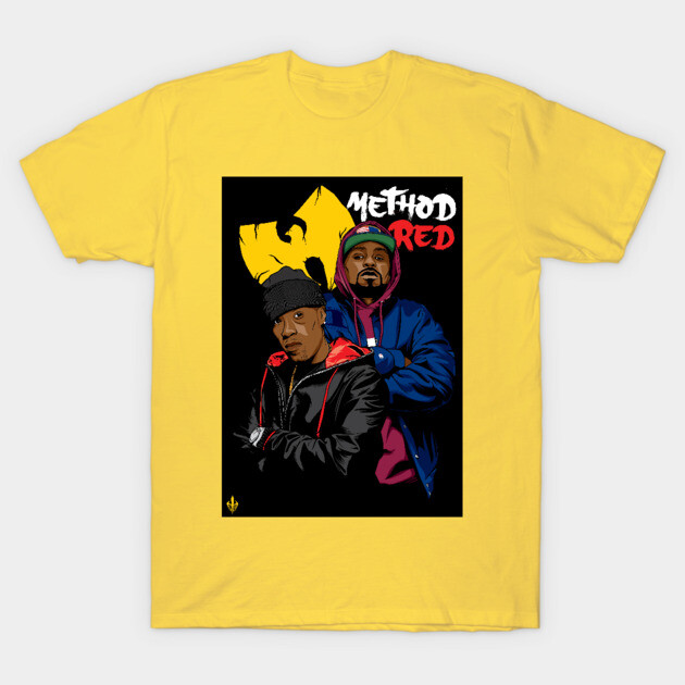 Yellow graphic t-shirt featuring urban design, black and blue accents, ideal for casual wear, 100% cotton.