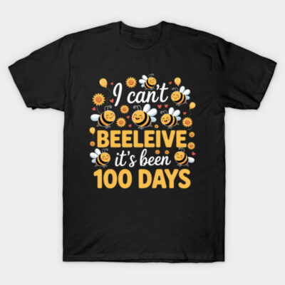 100th Day Of School 100 Days Smarter Learn Bees T-Shirt by SeventyOut