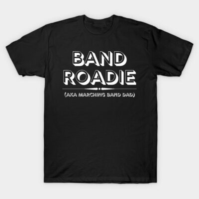 Black Band Roadie T-shirt, cotton, casual style, perfect for marching band enthusiasts, comfortable and stylish wear.