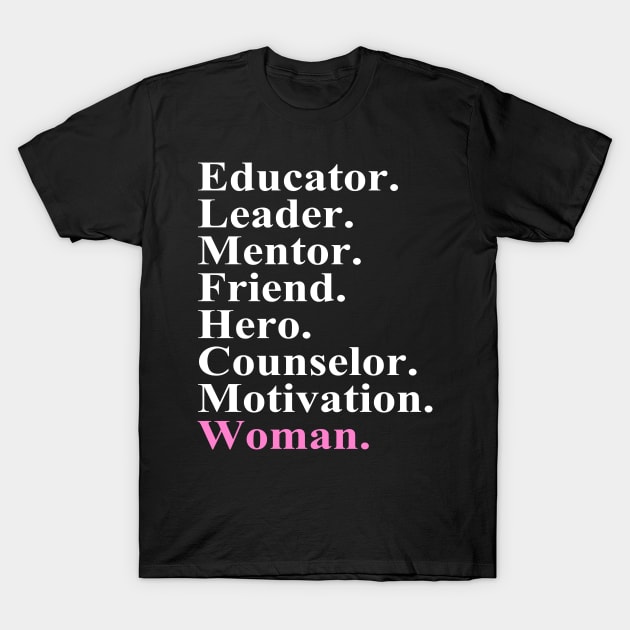 Black t-shirt with empowering text design in white and pink, ideal for women. Casual style, perfect for everyday wear.