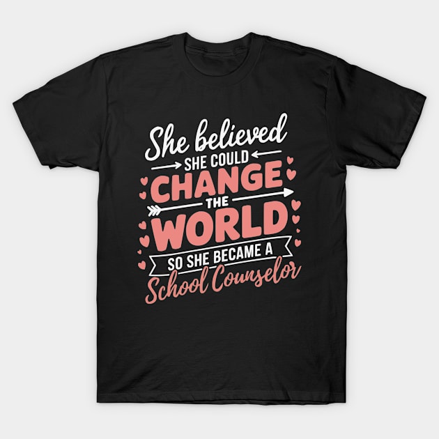 World She a School Counselor T-Shirt by zlmoka1980