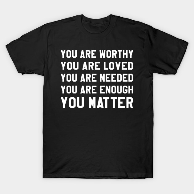 Black t-shirt with motivational white text print, casual style, soft cotton material, suitable for everyday wear.