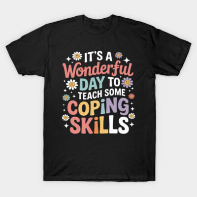 Black T-shirt with colorful motivational text and floral design, ideal for casual wear and promoting positive messages.
