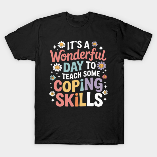 Black T-shirt with colorful motivational text and floral design, ideal for casual wear and promoting positive messages.