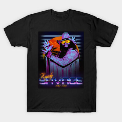 Black retro graphic T-shirt with vibrant design, cotton material, casual wear, perfect for fans of vintage style.