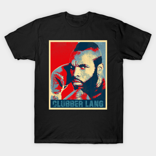 Black graphic t-shirt with bold design, featuring vintage boxing theme and text, perfect for casual wear.