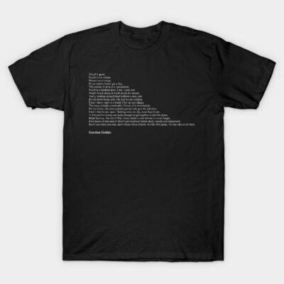 Black cotton t-shirt with white text design, casual style, ideal for everyday wear. Comfortable and stylish fabric.