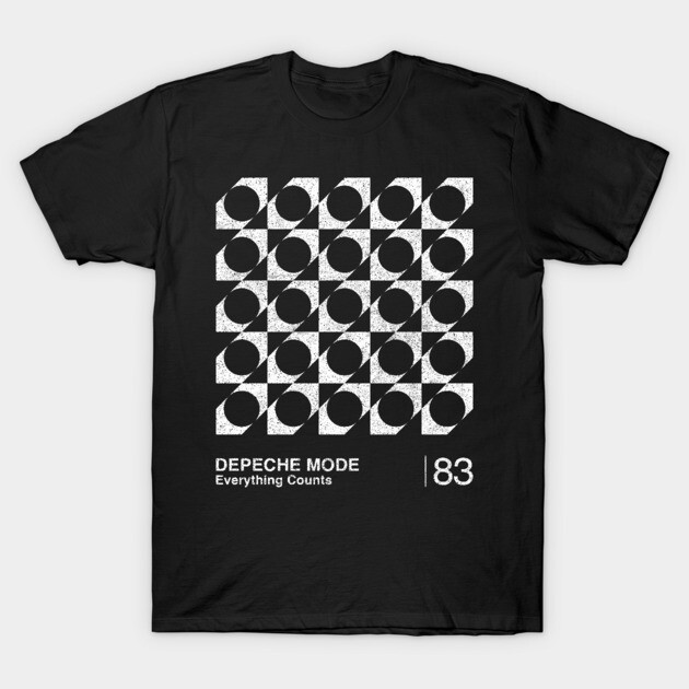 Black graphic t-shirt with geometric pattern and text, casual style, made of cotton, ideal for everyday wear.