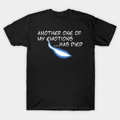Black cotton t-shirt with humorous text design, perfect for casual wear and expressing a playful mood.
