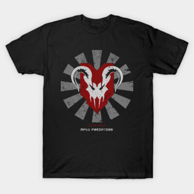 Black graphic t-shirt with red and white skull design, casual style, made of cotton, ideal for daily wear.