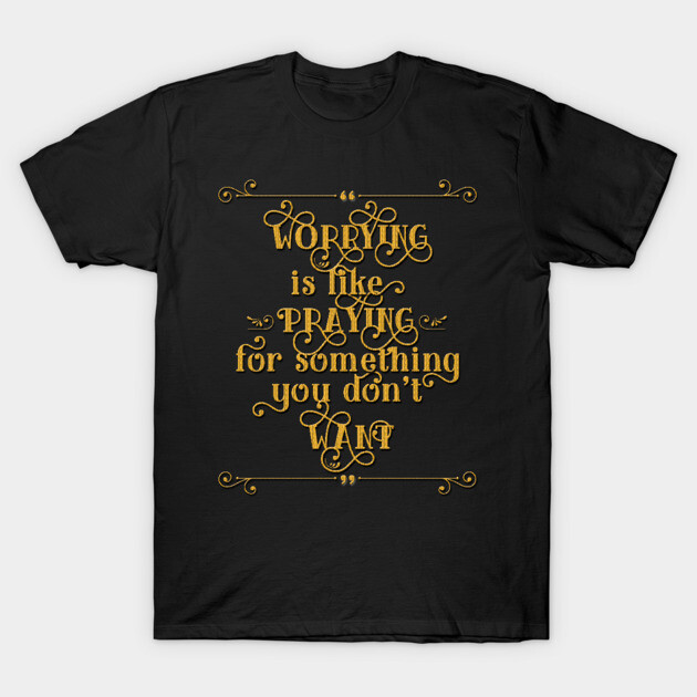 Black t-shirt with motivational gold text design, casual style, soft cotton material, ideal for everyday wear.