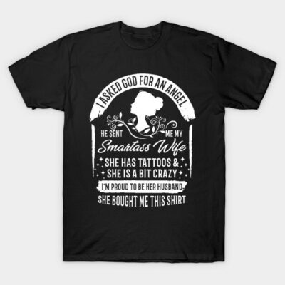 Black cotton novelty t-shirt with humorous text design, ideal for casual wear or gifting.
