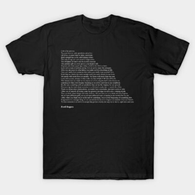 Black cotton t-shirt with inspirational text design, casual style, suitable for everyday wear.