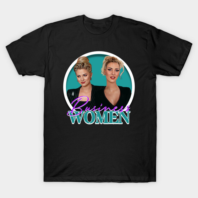 Black "Business Women" graphic t-shirt, featuring stylish design for casual wear, made from soft cotton material.