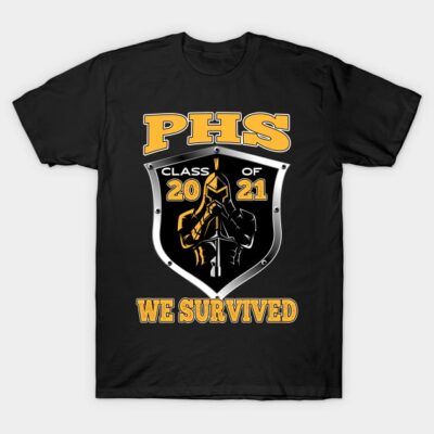 Parkville High School Knights Class of 2021 We Survived Design T-Shirt by Joaddo