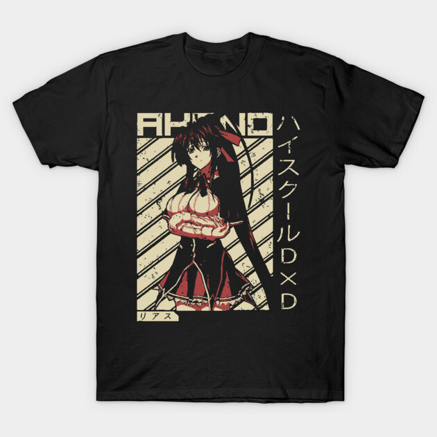 Black anime graphic t-shirt, vintage style, featuring bold design with Japanese text, cotton material.