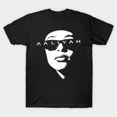 Black graphic t-shirt featuring bold white design, casual style, suitable for everyday wear. Cotton material, unisex fit.