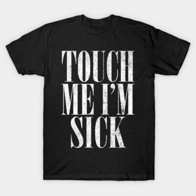 Black cotton t-shirt with bold white text print, casual style, perfect for everyday wear or gifting.