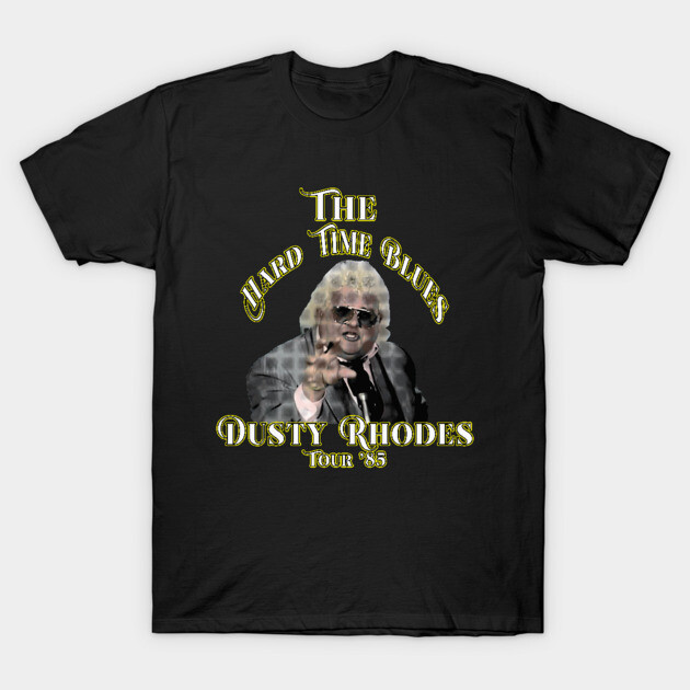 Black graphic t-shirt featuring vintage tour design, perfect for casual wear or music fans, comfortable cotton material.