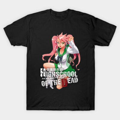 Black anime-themed t-shirt featuring vibrant graphic design, perfect for casual wear or anime fans. Cotton material.
