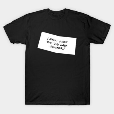 Black cotton t-shirt with bold text design on front, casual style, perfect for everyday wear.