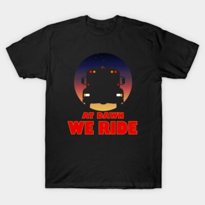 AT DAWN WE RIDE SCHOOL BUS T-Shirt by SteveW50