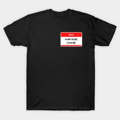 Black cotton T-shirt with humorous text graphic, casual style, perfect for everyday wear.