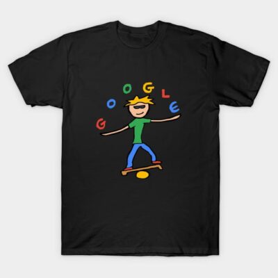 Black t-shirt with colorful cartoon graphic, casual style, perfect for everyday wear, made from soft cotton material.